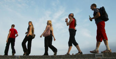 Group of walkers, weight control and health